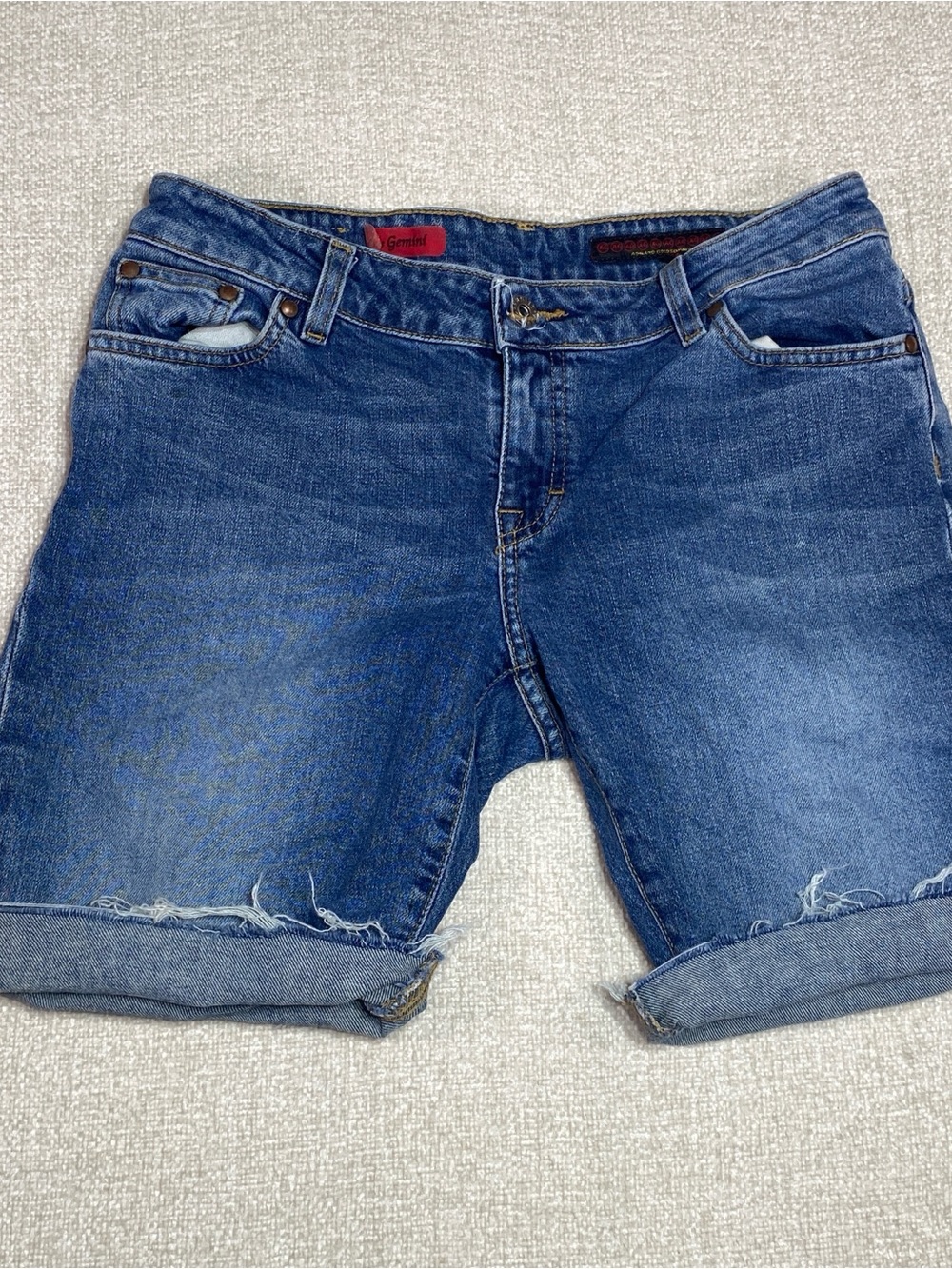 VTG AG Adriano Goldschmied The Gemini Denim Shorts Womens 29 Blue Cutoff Cuffed